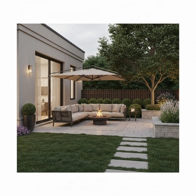 Beautifully designed backyard