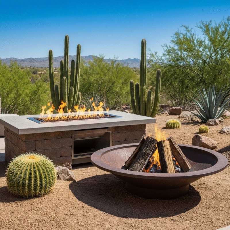 Gas vs. Wood Fire Pits in Cave Creek: Which Is Better for Your Desert Backyard?