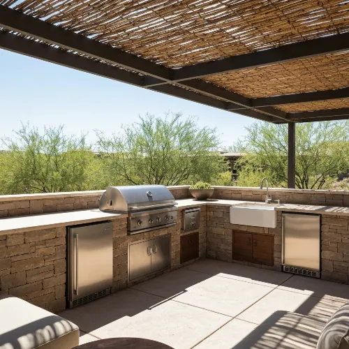 Luxurious outdoor kitchen and patio in Cave Creek, Arizona
